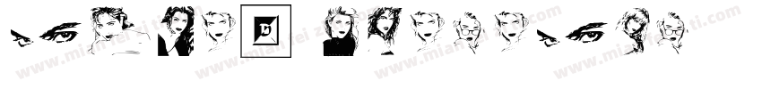 angry portrait字体转换